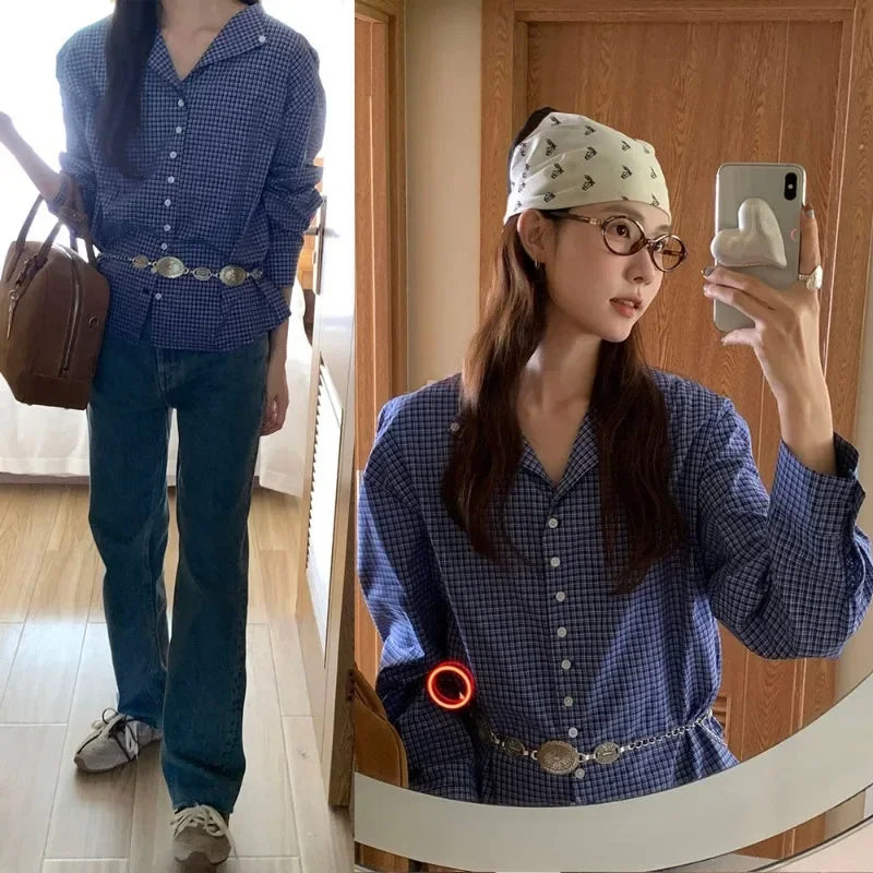 Autumn Simple Casual Temperament Blouses SA066