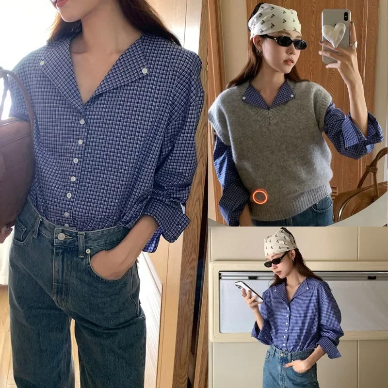 Autumn Simple Casual Temperament Blouses SA066