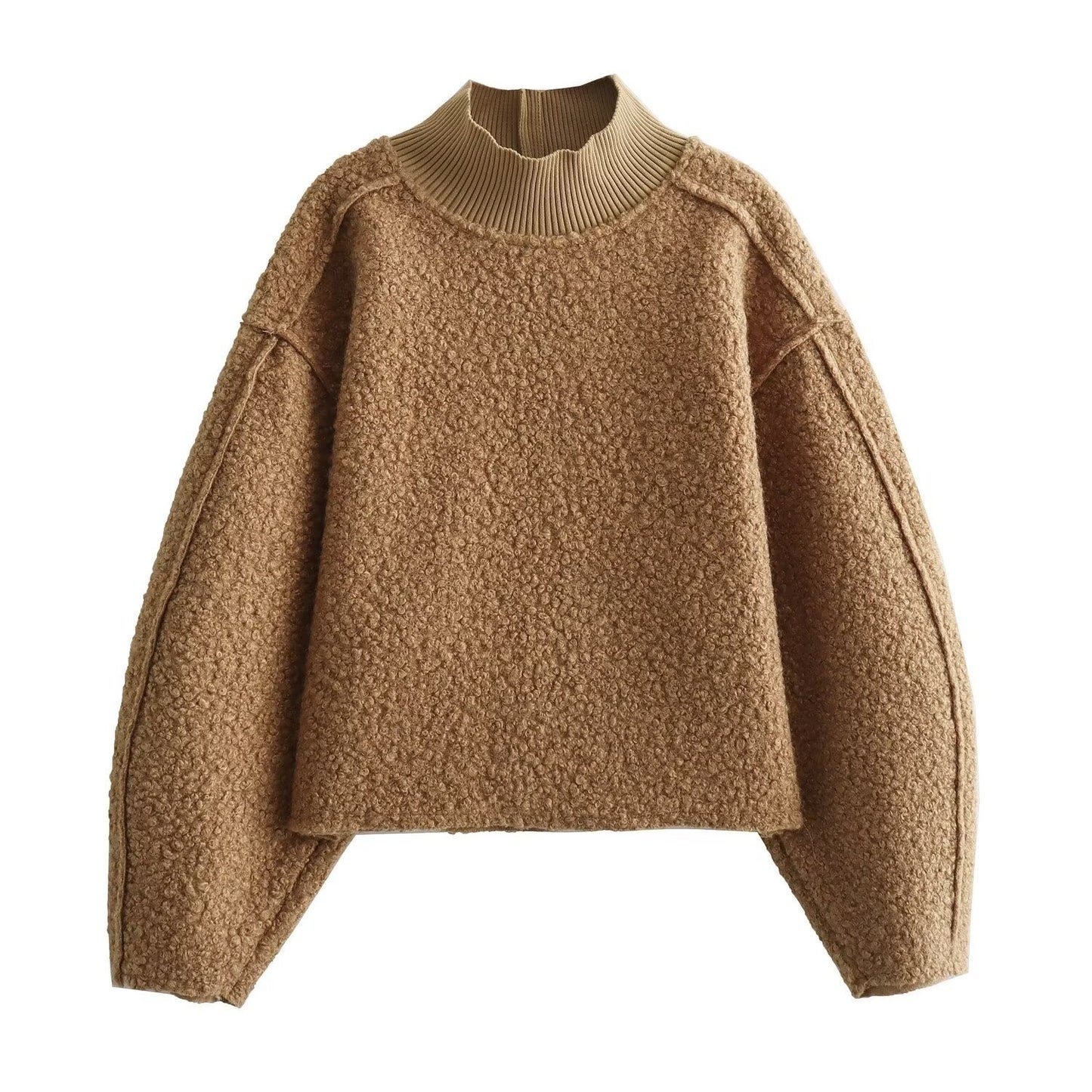 Loose Stand-up Collar Pullover Sweater SA579