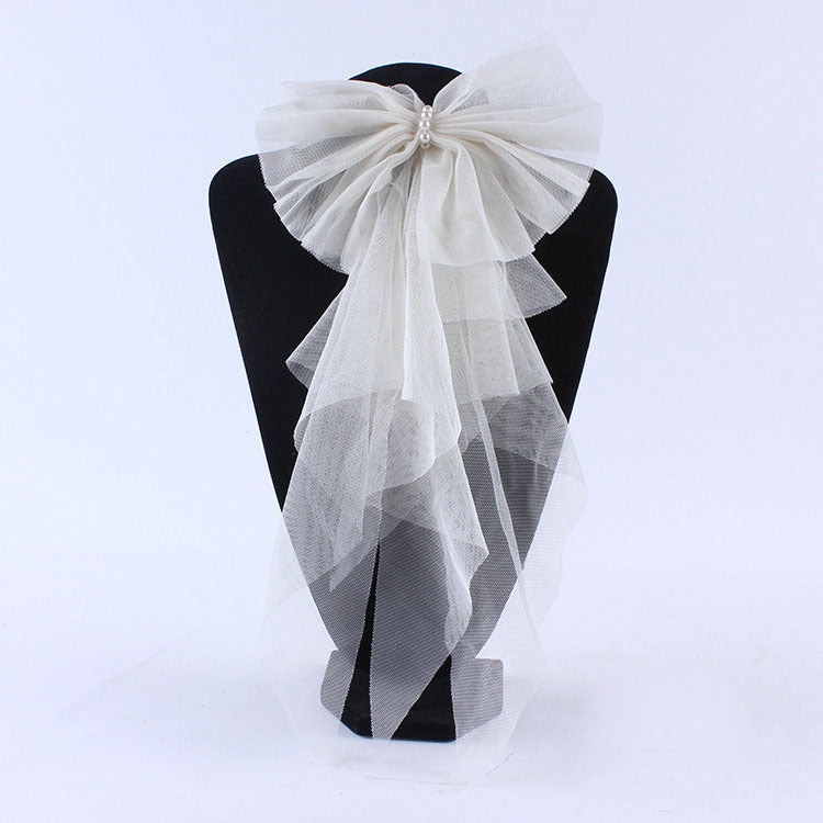 handmade lace pearl velvet sweater pin coat bow brooch 69A131