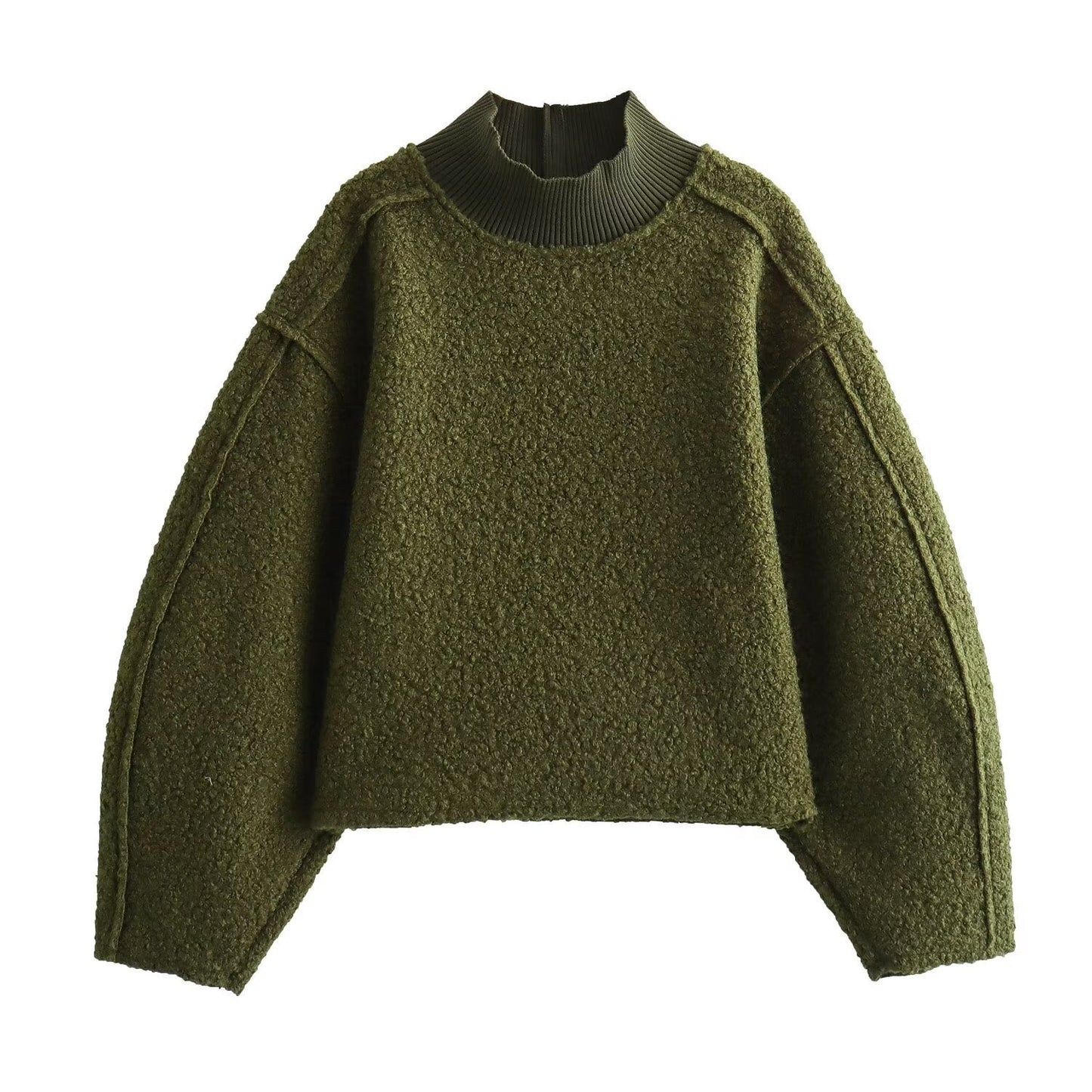Loose Stand-up Collar Pullover Sweater SA579