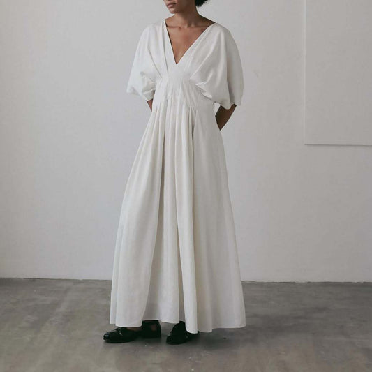 Waist Slim Dress Loose Shoulder Length Dress SA366