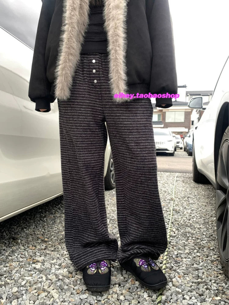 Striped Trousers Women's Straight Trousers SA614