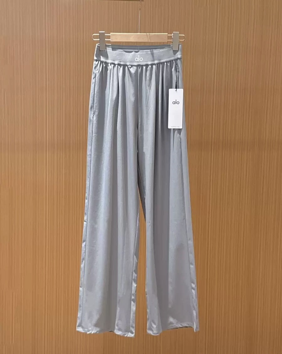 High Waist Drape Wide Leg Light Sweatpants SA506