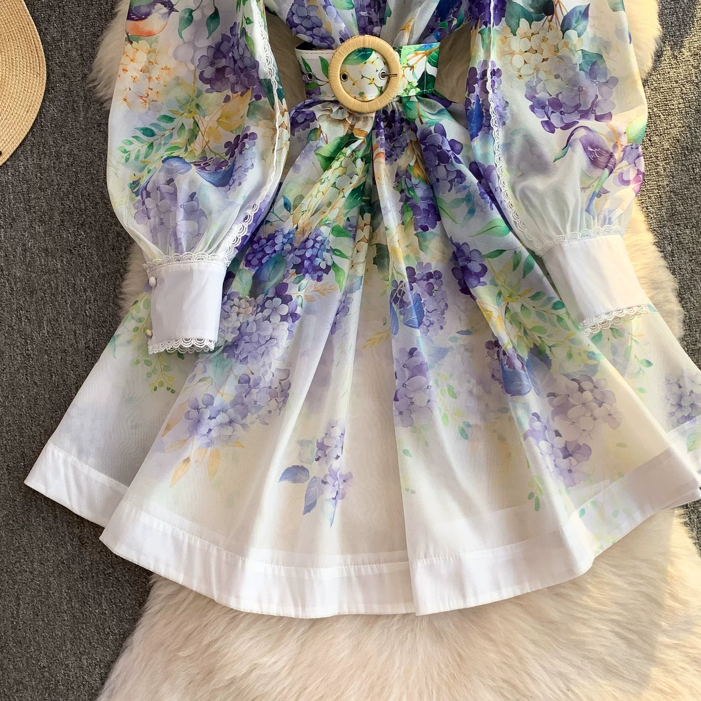 Stand Collar Lantern Long Sleeve Dress SA732/SA733/SA734