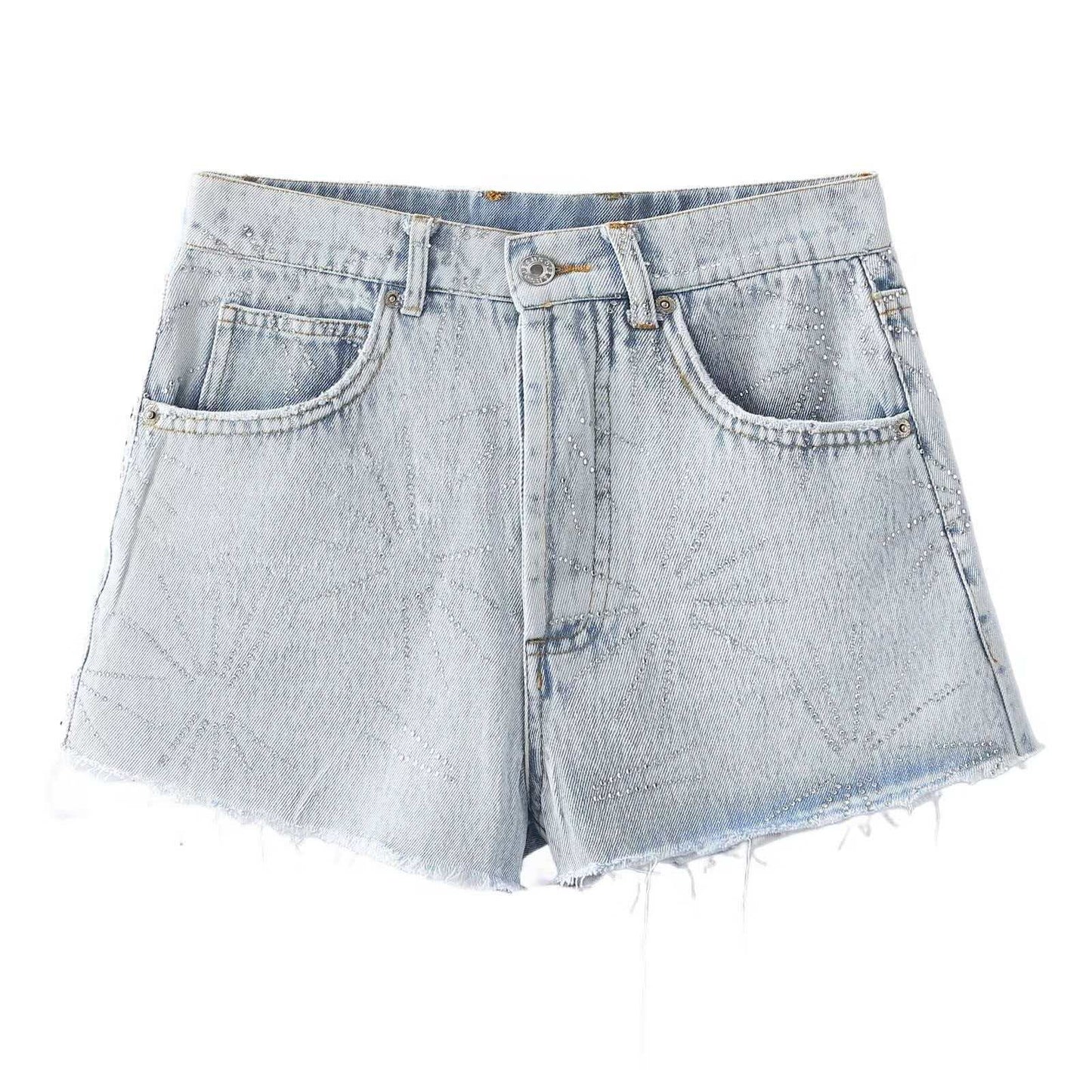 High-waisted A-line Denim Shorts SA988