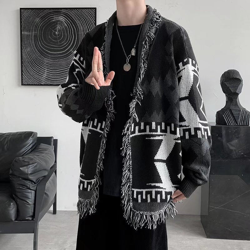 Autumn Winter Knitted Long-sleeved V-neck Jacket SA620
