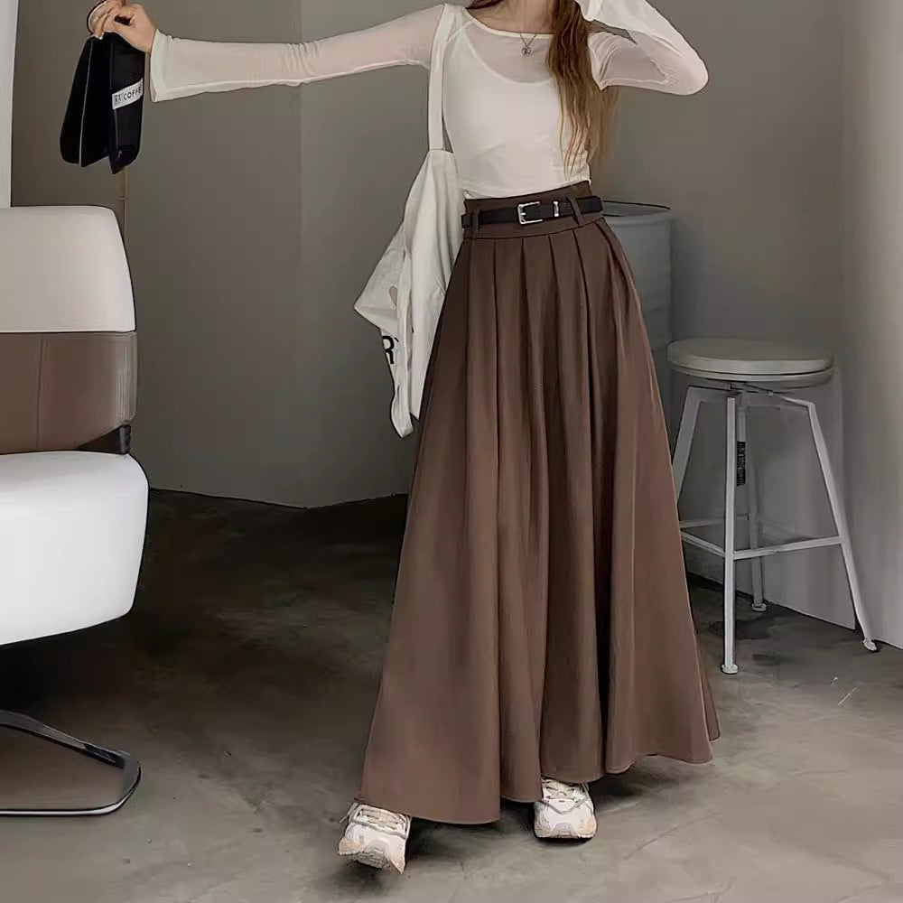 Women's Suit and Long Skirt with Belt 64H072