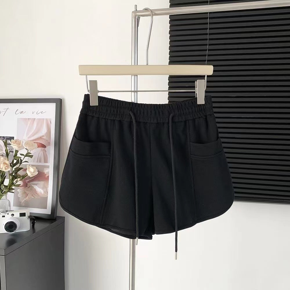 Drawstring Straight Wide Leg Hot Pants SA977