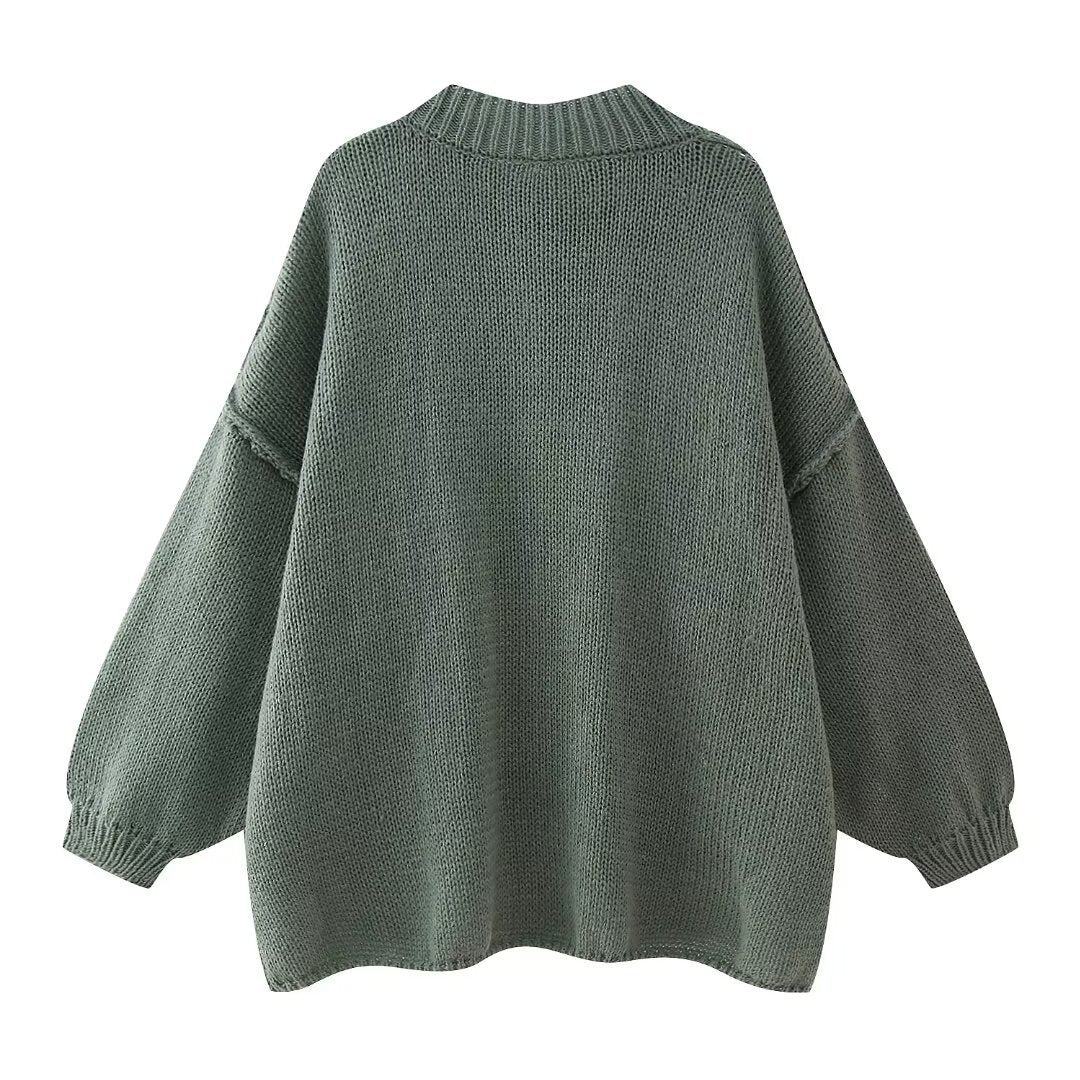 Loose Version Knitted Cardigan Sweater SA569
