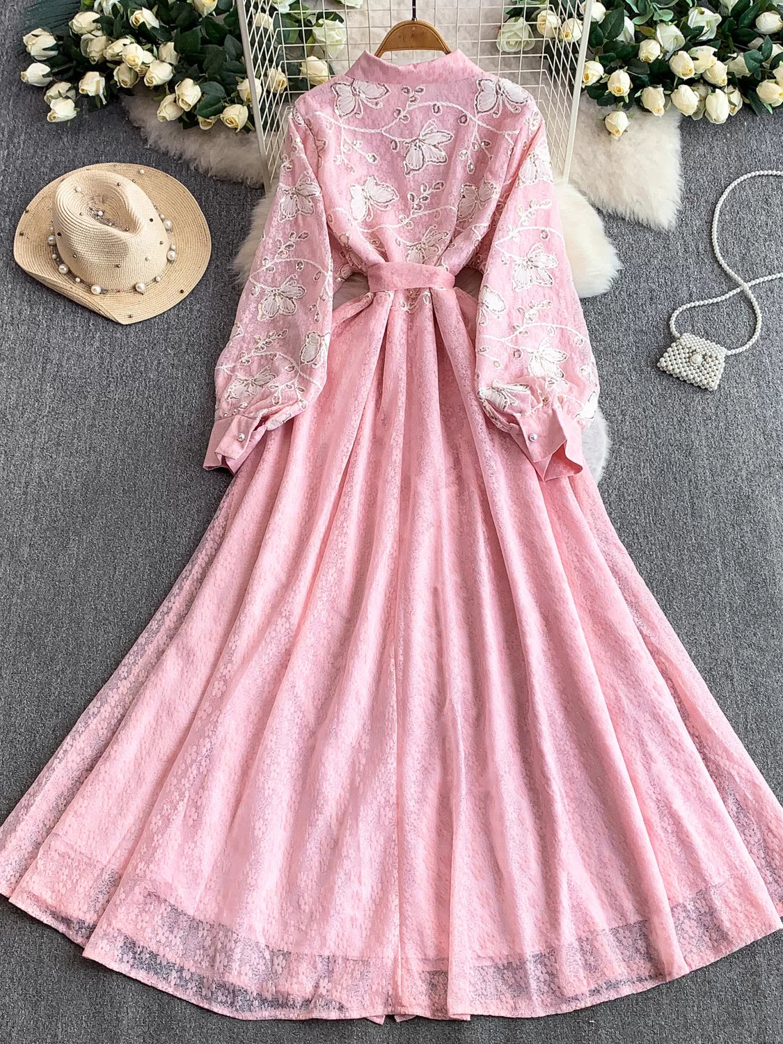 Sequin Lapel Dress SA757