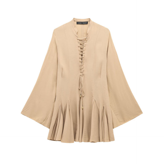 Loose Short Dress with Straps SA417