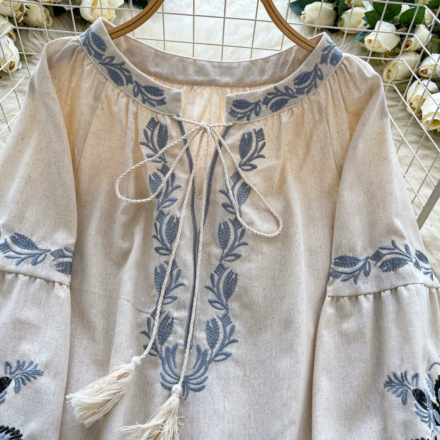 Embroidered Ethnic Style Shirt SA454