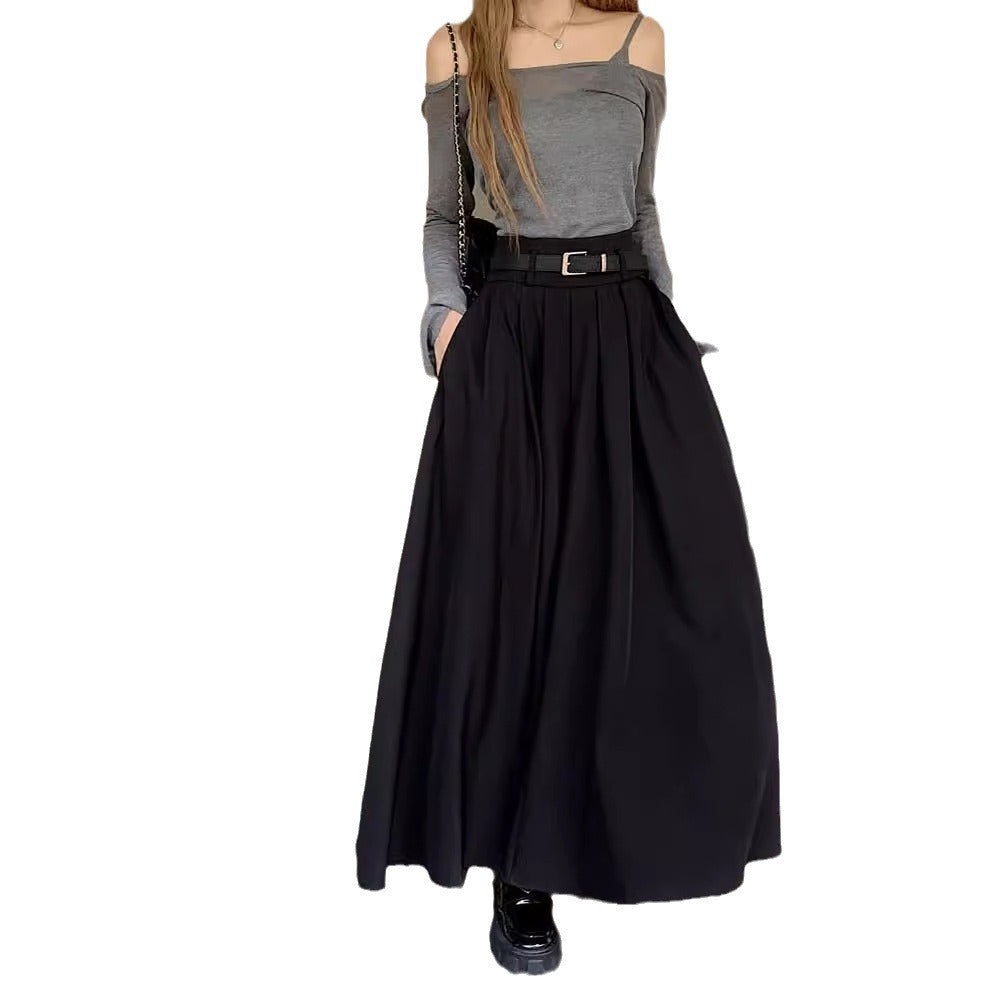 Women's Suit and Long Skirt with Belt 64H072