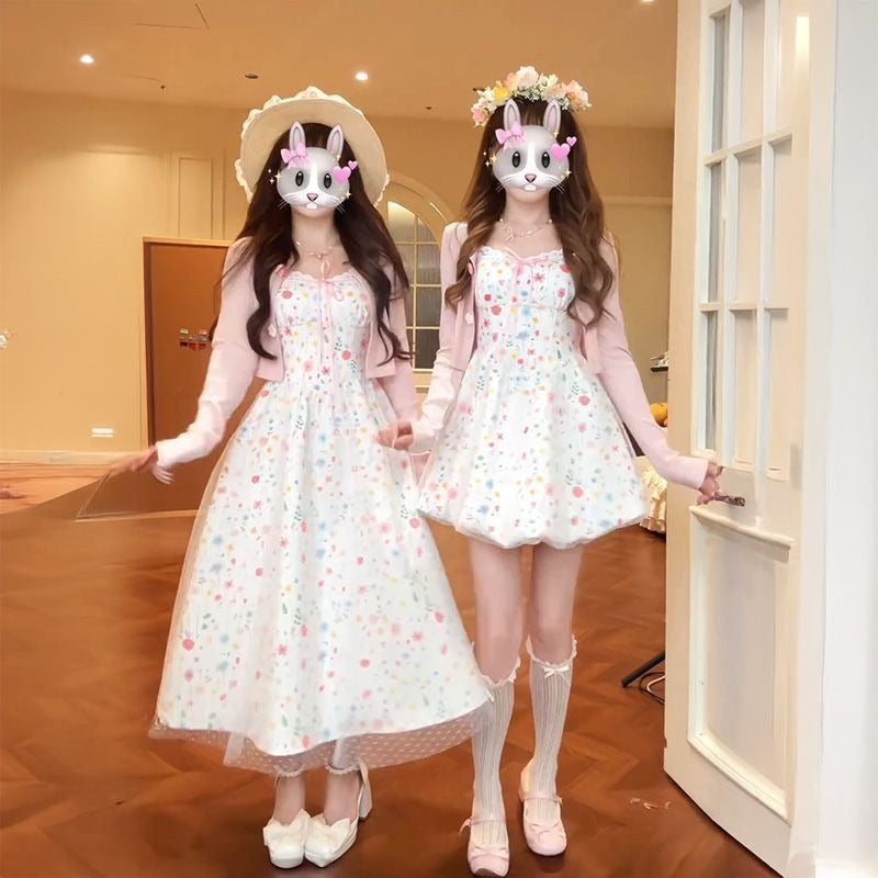 Floral Suspender Dress  US 64D174