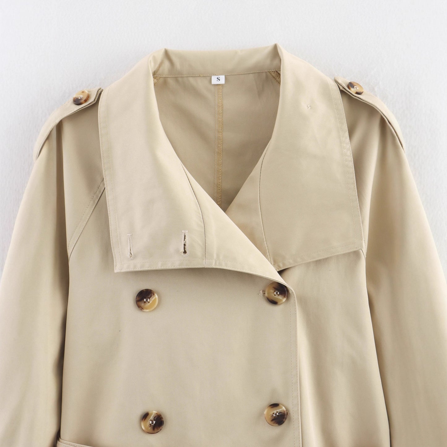 Waist Buckle Short Trench Coat SA554