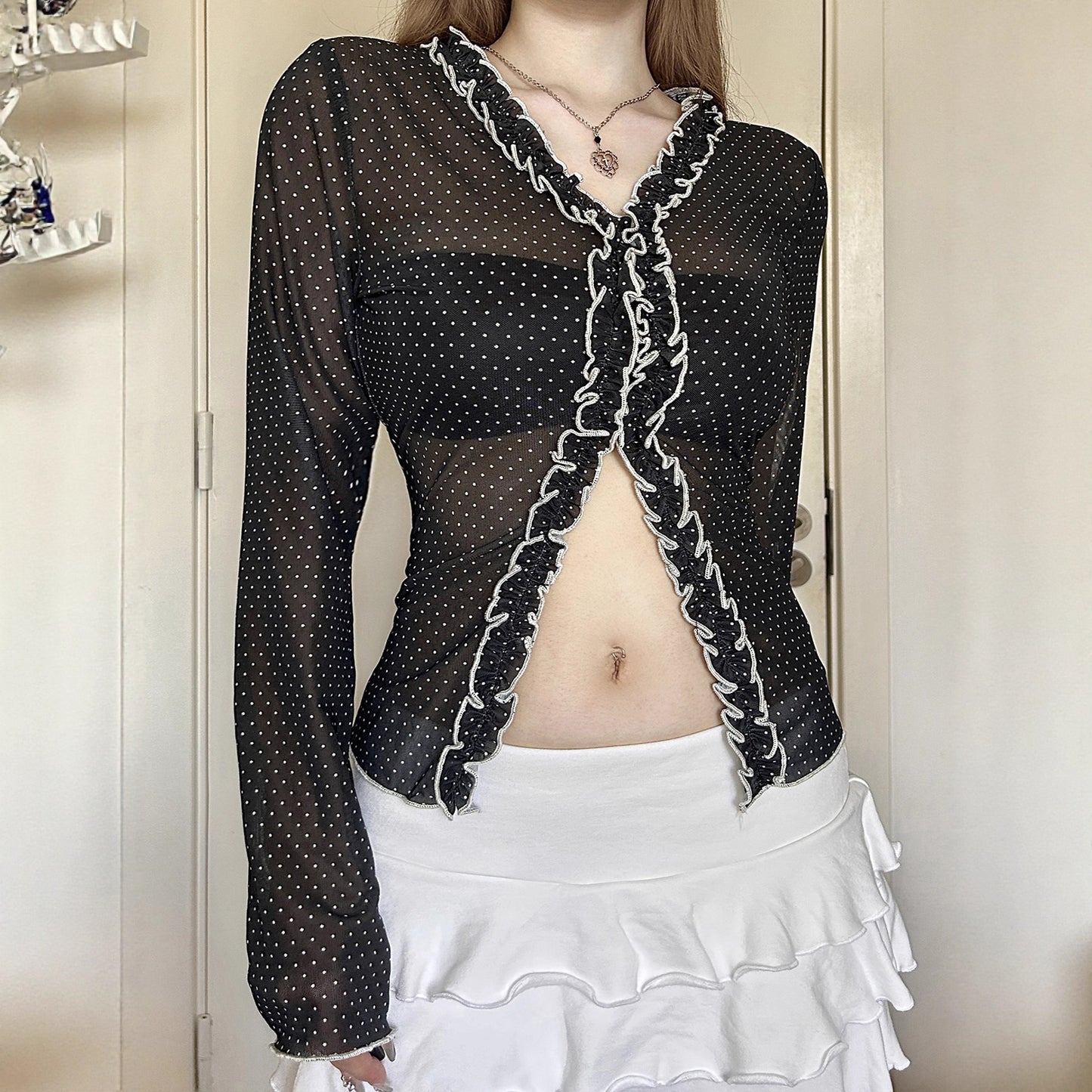 Mesh Long-sleeved T-shirt SA639