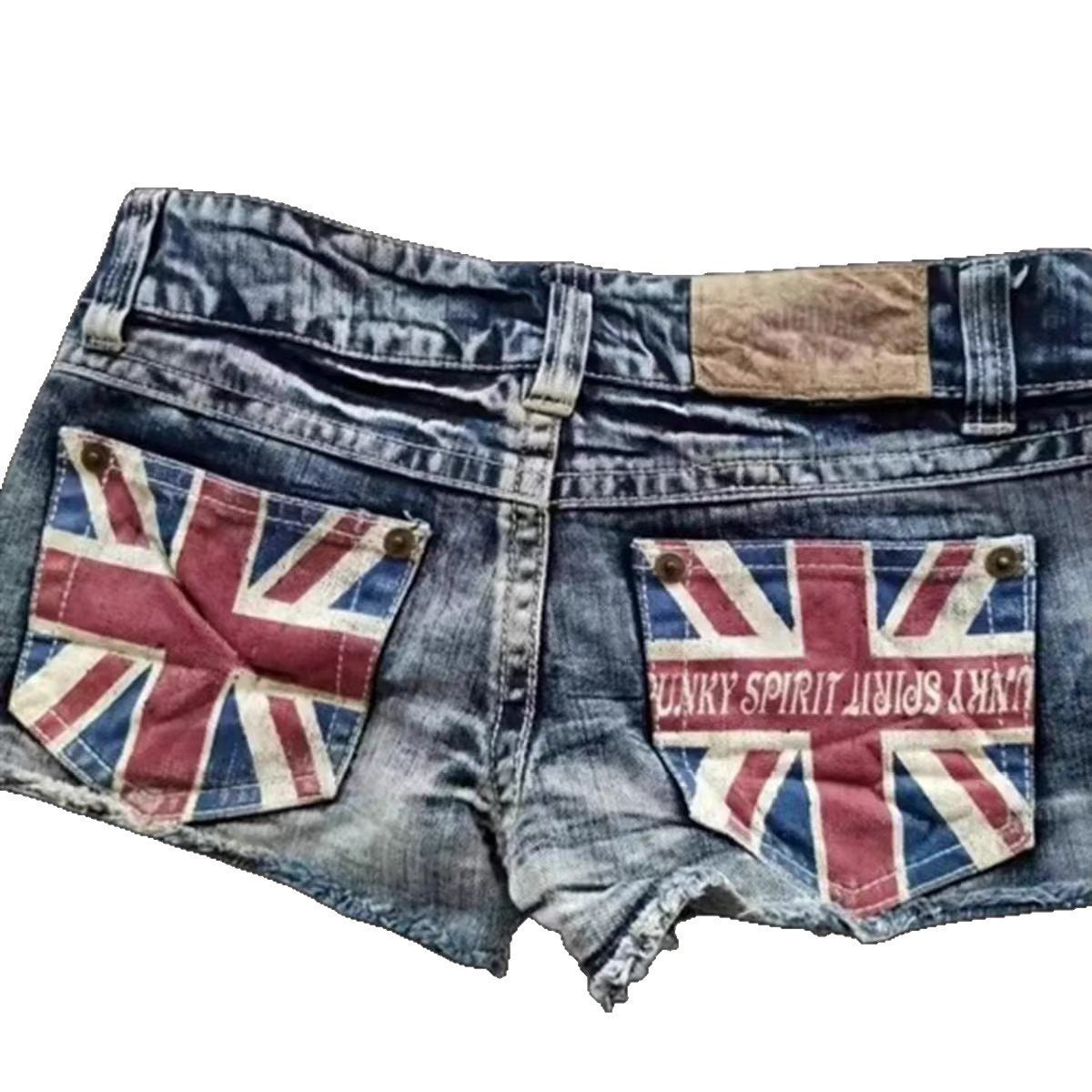 Low Waist Denim Shorts  64D072
