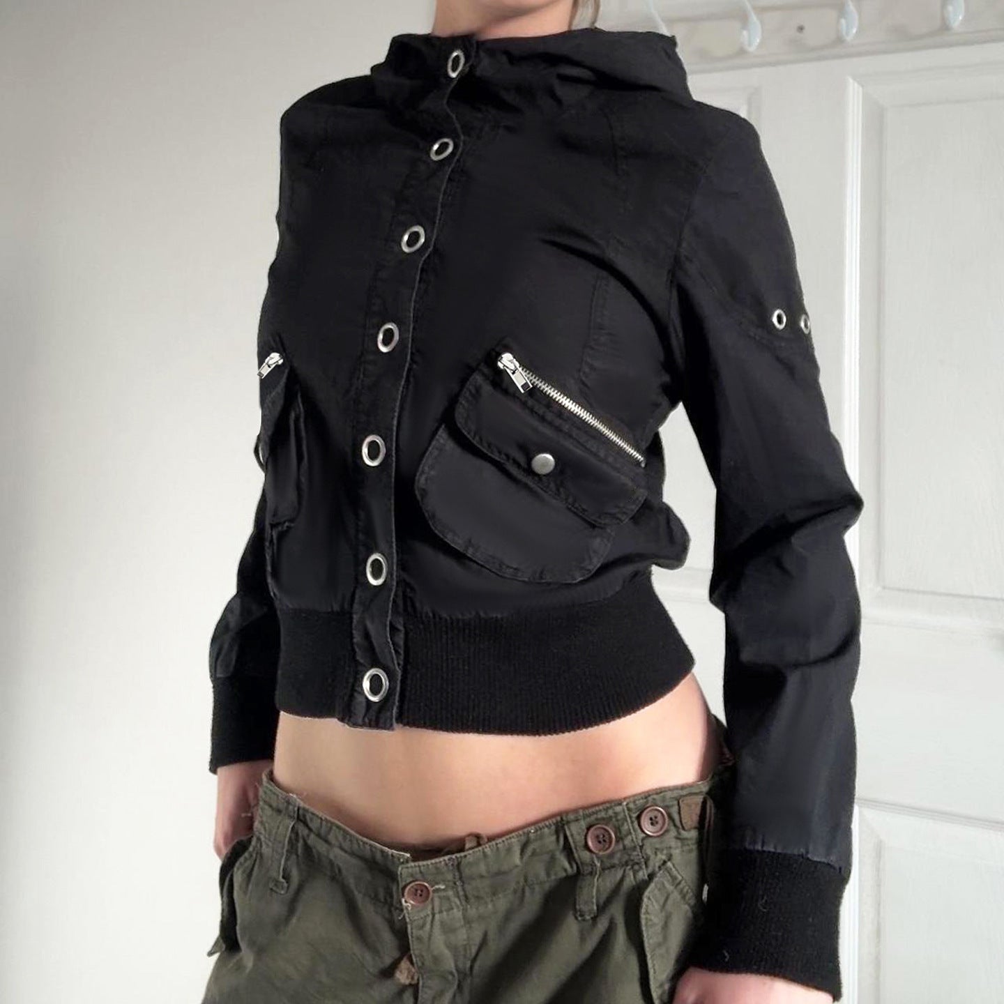 Black Minimalist Coat for Women SA603