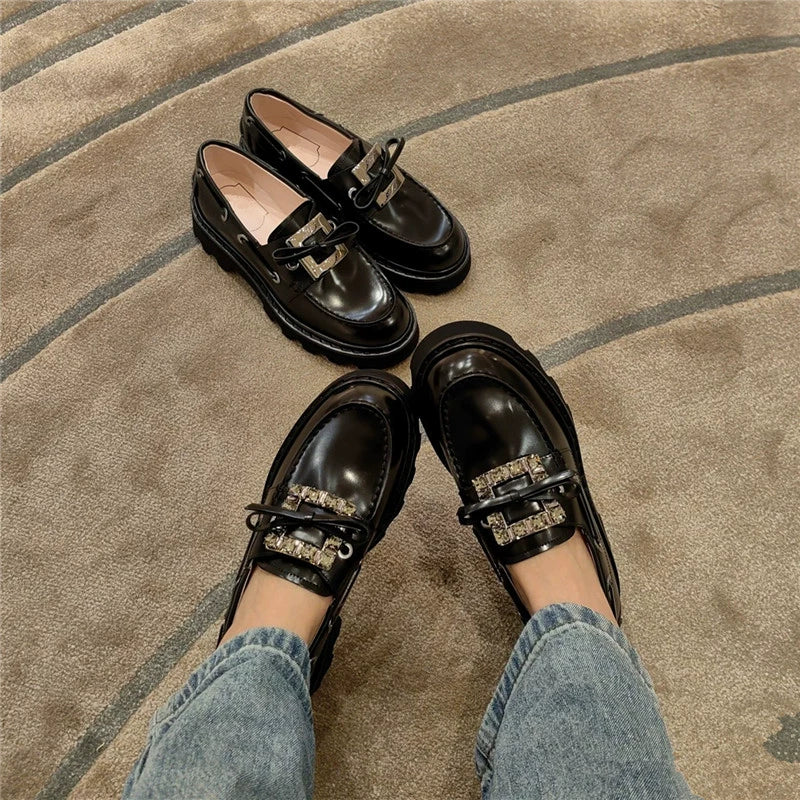 Square Button Women's Shoes 74A137