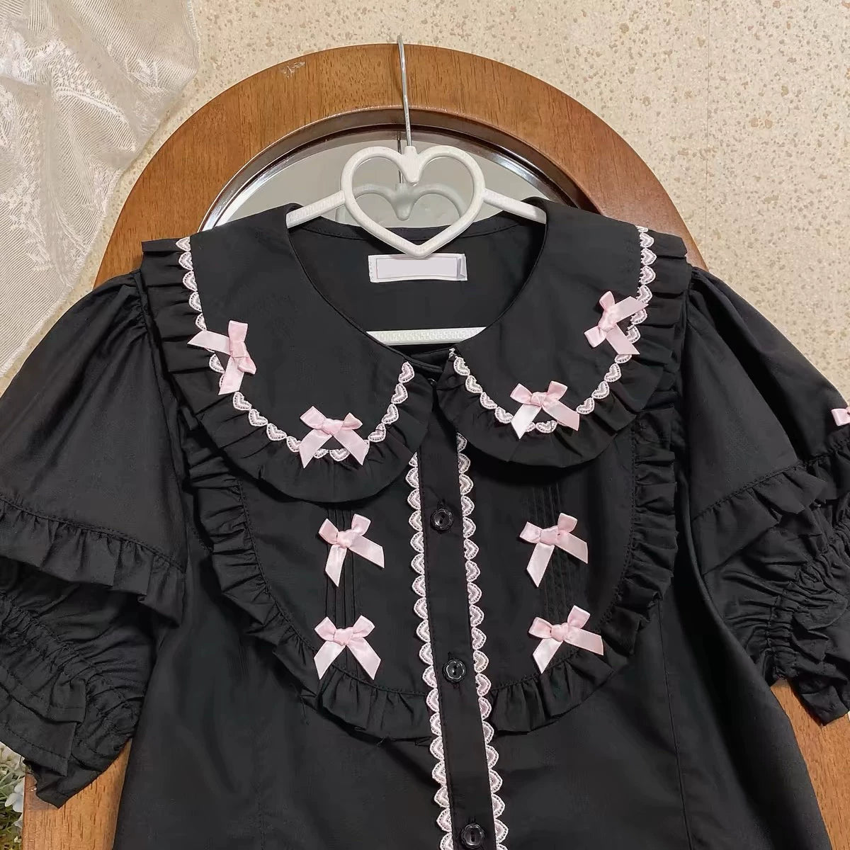 Puff Sleeve Peter Pan Collar Lolita Blouse US  64D194