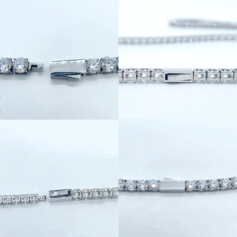 316l Stainless Steel Press Spring Buckle Necklace SAB081