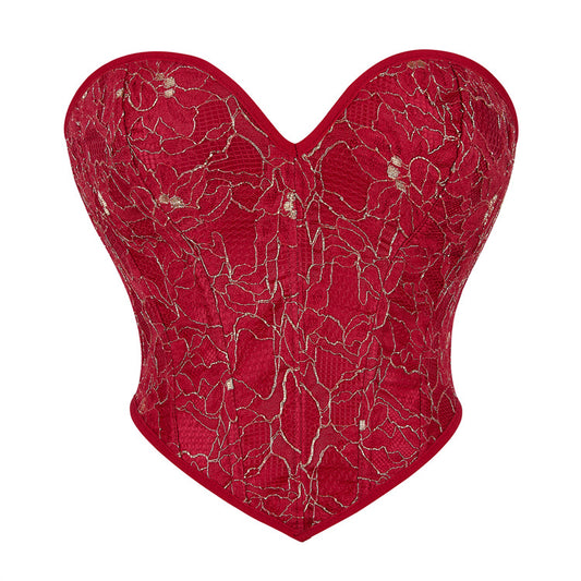 Crimson Mesh Shapewear Top 69A705