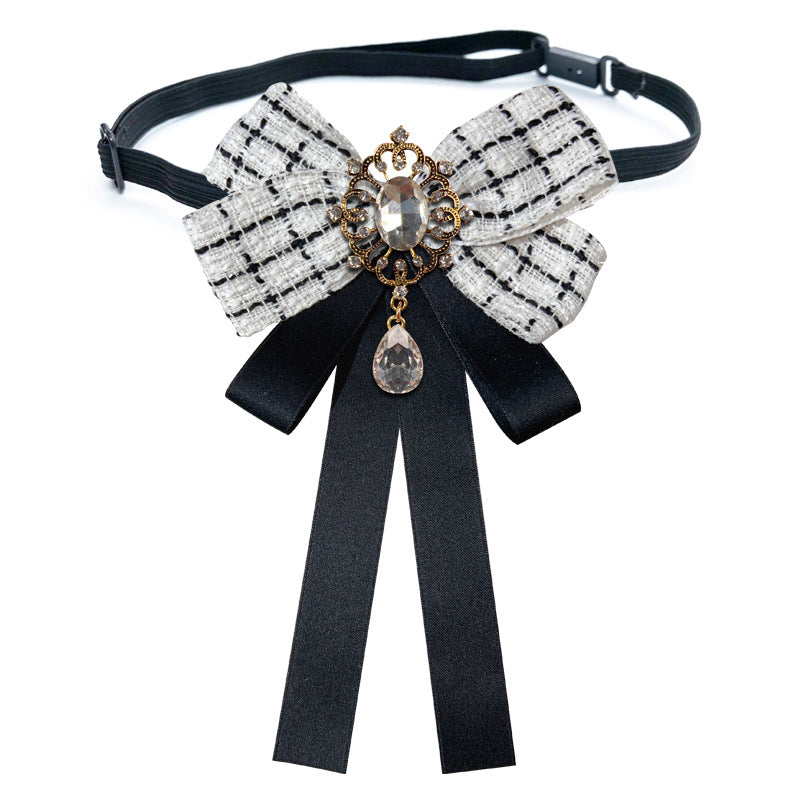 Rhinestone Bow Brooch 69B964
