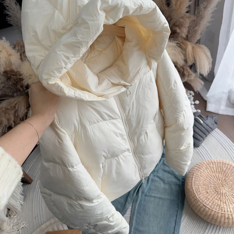 Off-white Short Hooded Cotton Jacket SAB169