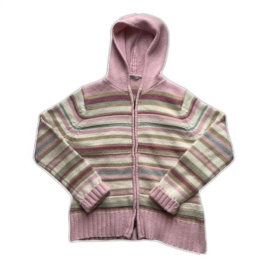 Colorful Striped Hooded Knitted Cardigan SA471/SA472