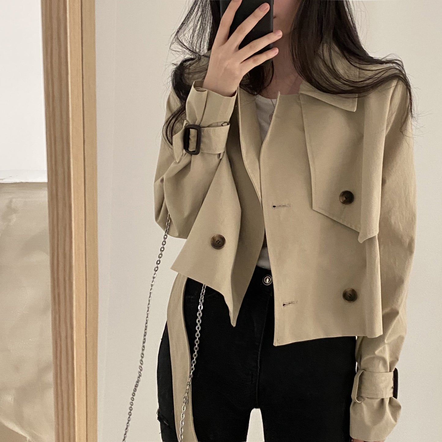 Loose Trench Coat Short Coat Women SA451