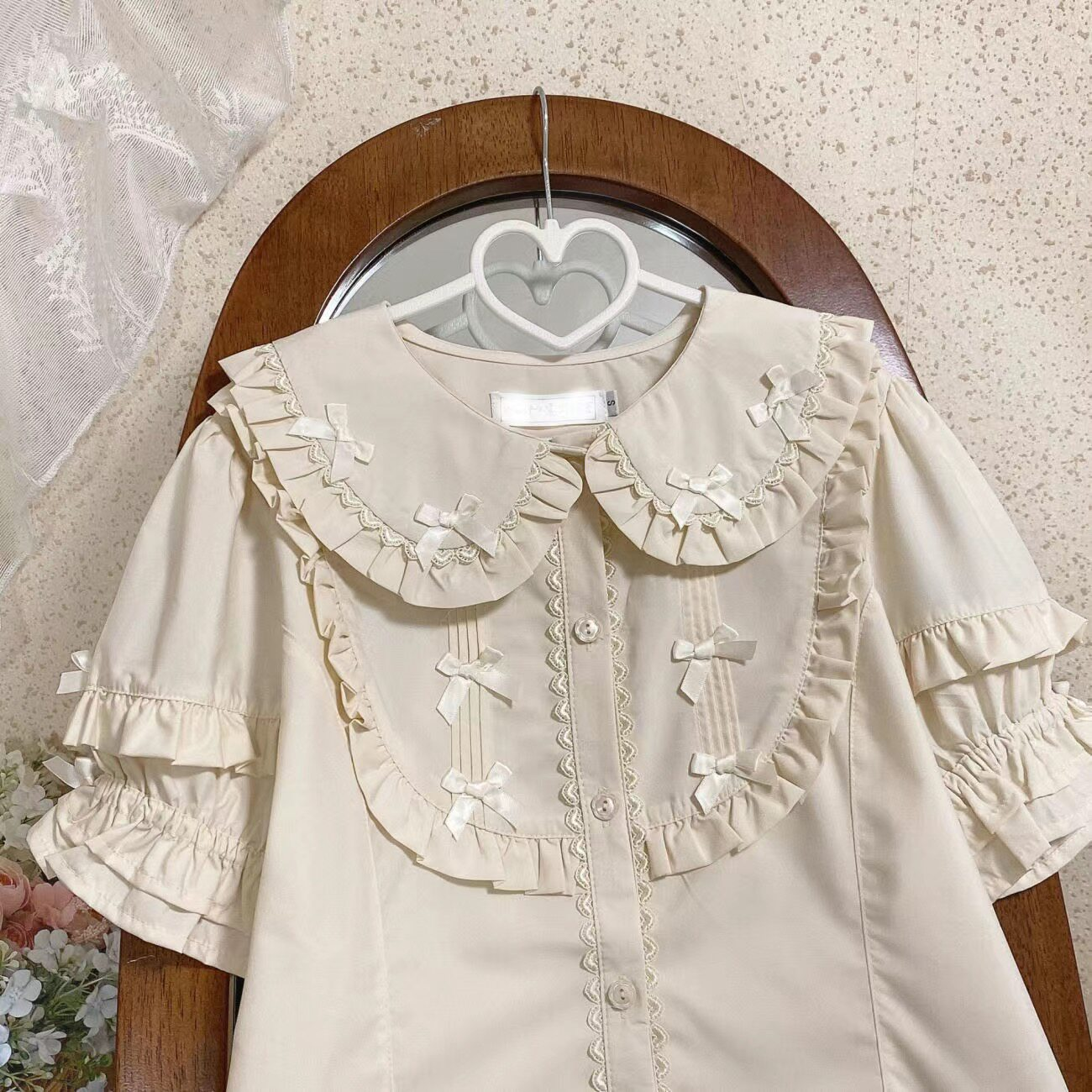 Puff Sleeve Peter Pan Collar Lolita Blouse US  64D194