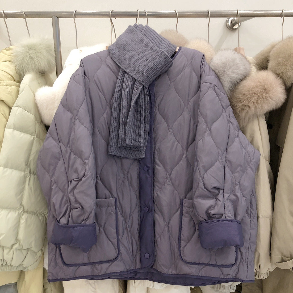 Large Size Loose Crew Neck Jacket SA497