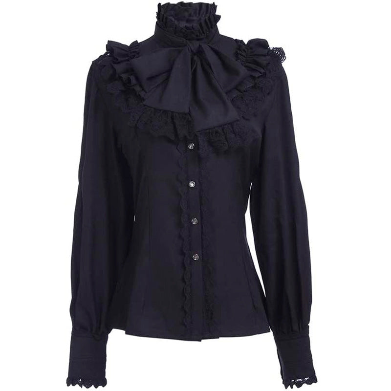 Lace Bow Shirt  US 64H003