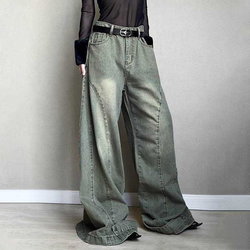 High Waist Wide Leg Big Horn Jeans SA397