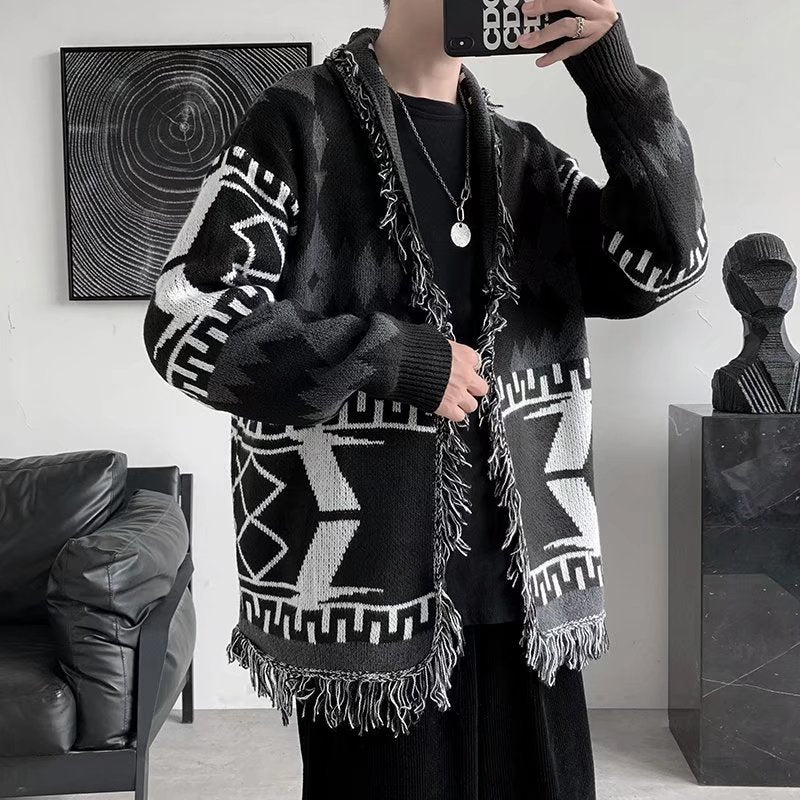Autumn Winter Knitted Long-sleeved V-neck Jacket SA620
