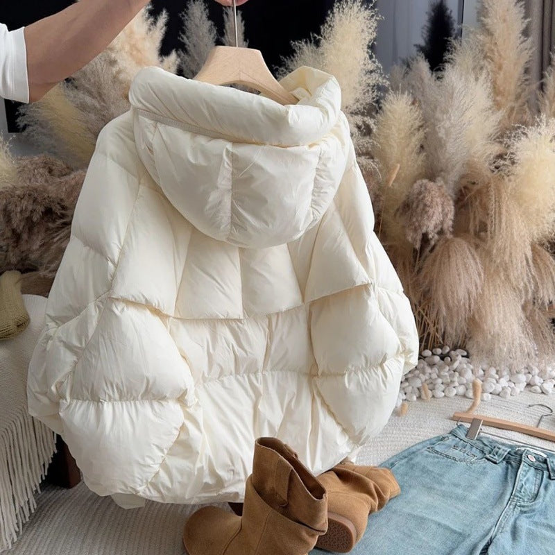 Off-white Short Hooded Cotton Jacket SAB169