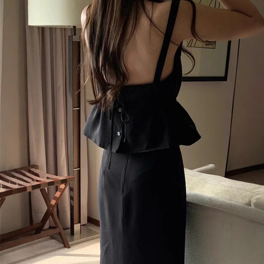 Backless Waist Suspender Skirt SA502