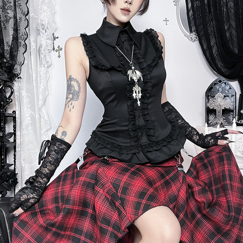 Dark Sleeveless Shirt SA791