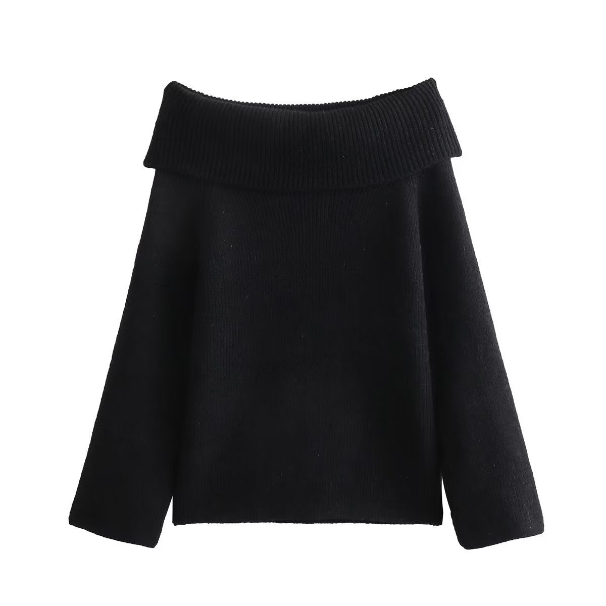Straight Shoulder Long-sleeved Sweater Top SA401