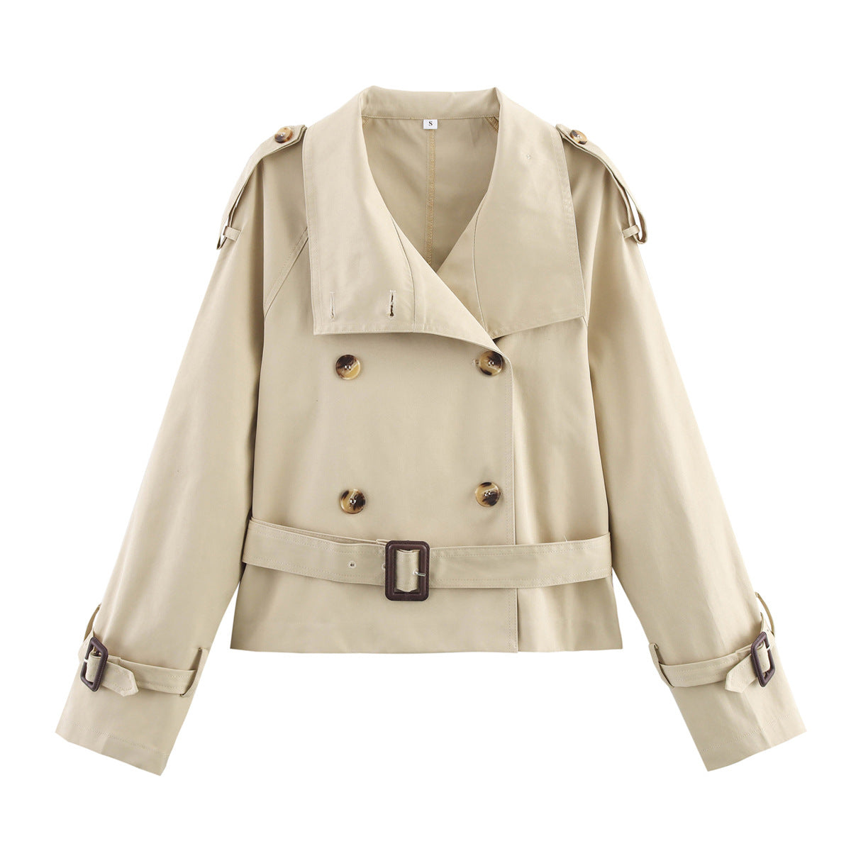 Waist Buckle Short Trench Coat SA554