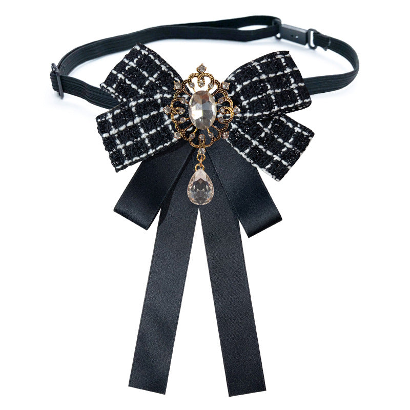 Rhinestone Bow Brooch 69B964