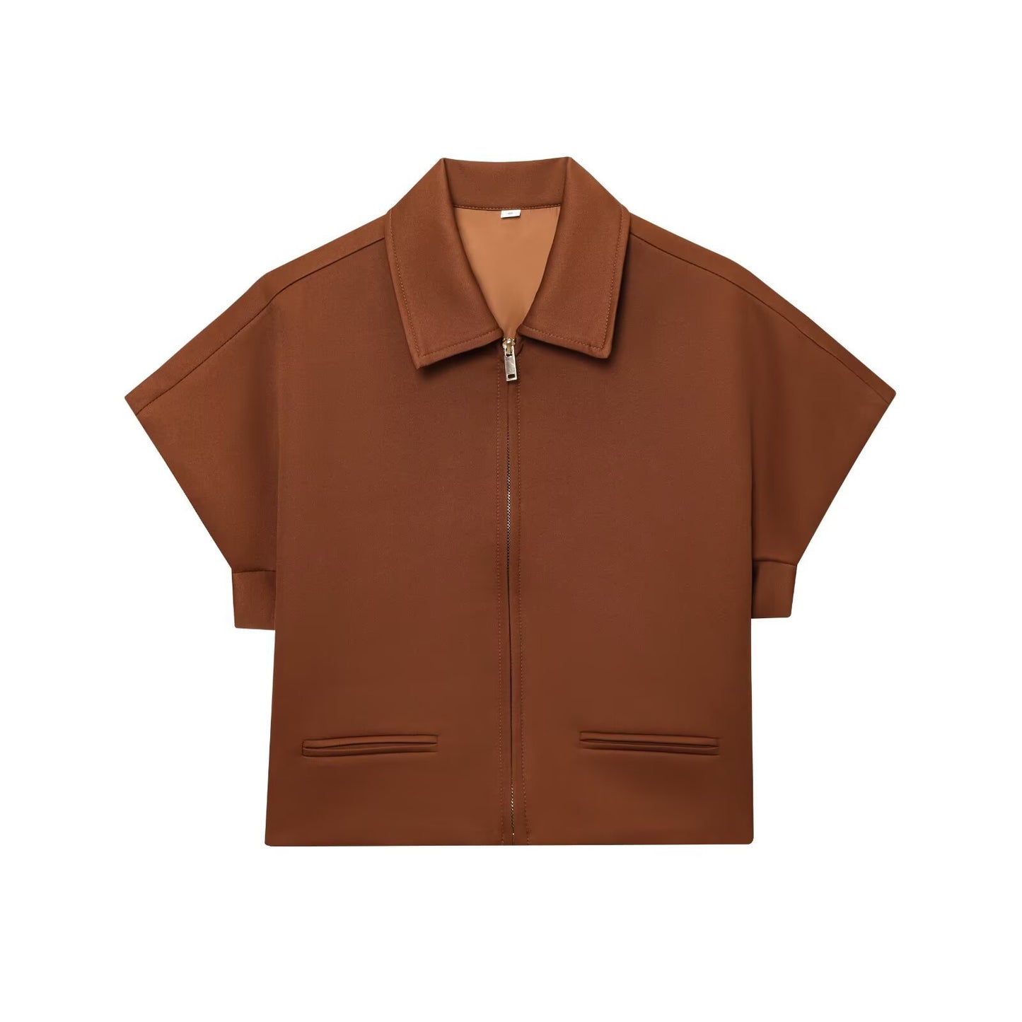 Lapel Short Sleeve Short Jacket Straight Pants SA351