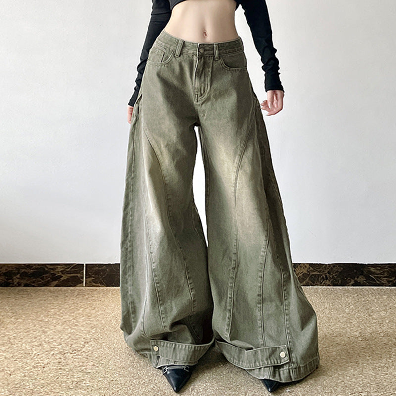 High Waist Wide Leg Big Horn Jeans SA397