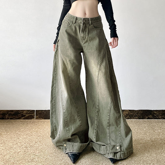 High Waist Wide Leg Big Horn Jeans SA397