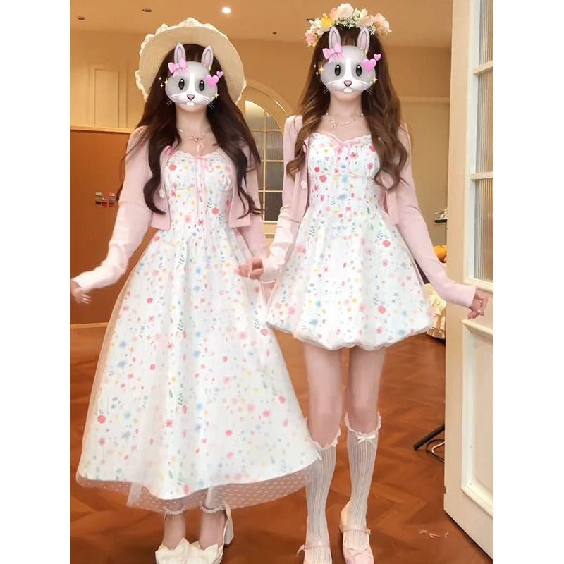 Floral Suspender Dress  US 64D174