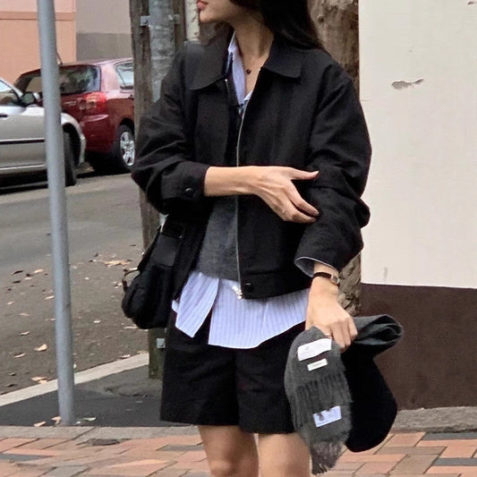 Solid Color Jacket Suit Women SA495