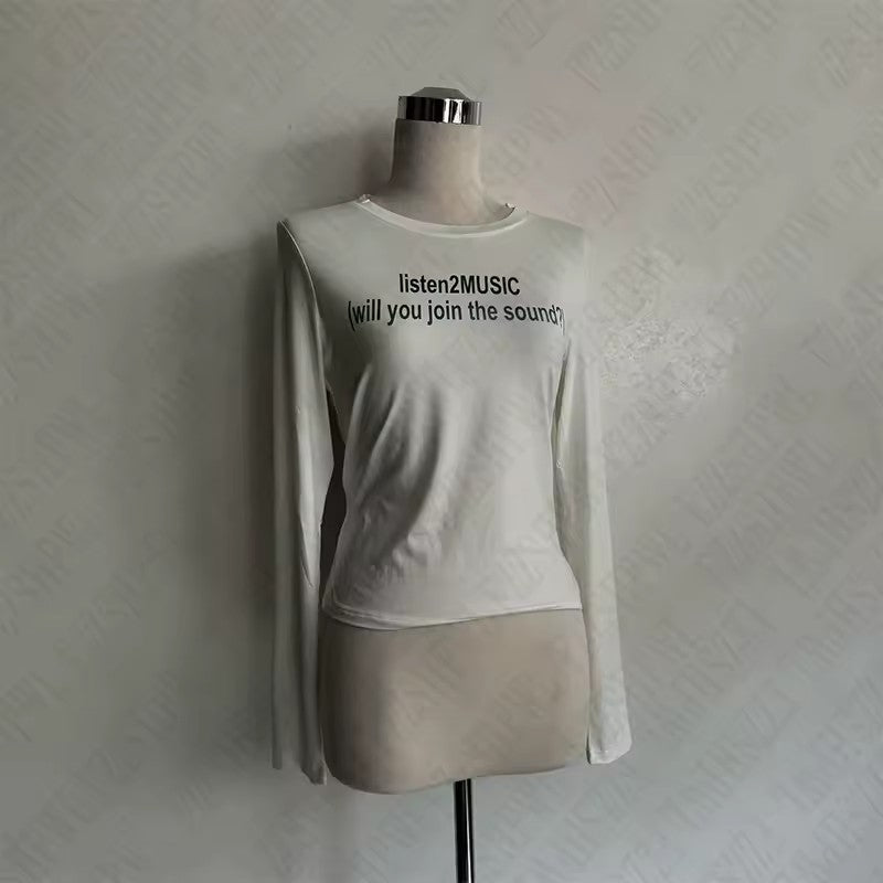 Long Sleeve Crew Neck T-Shirt Women's Top SA537