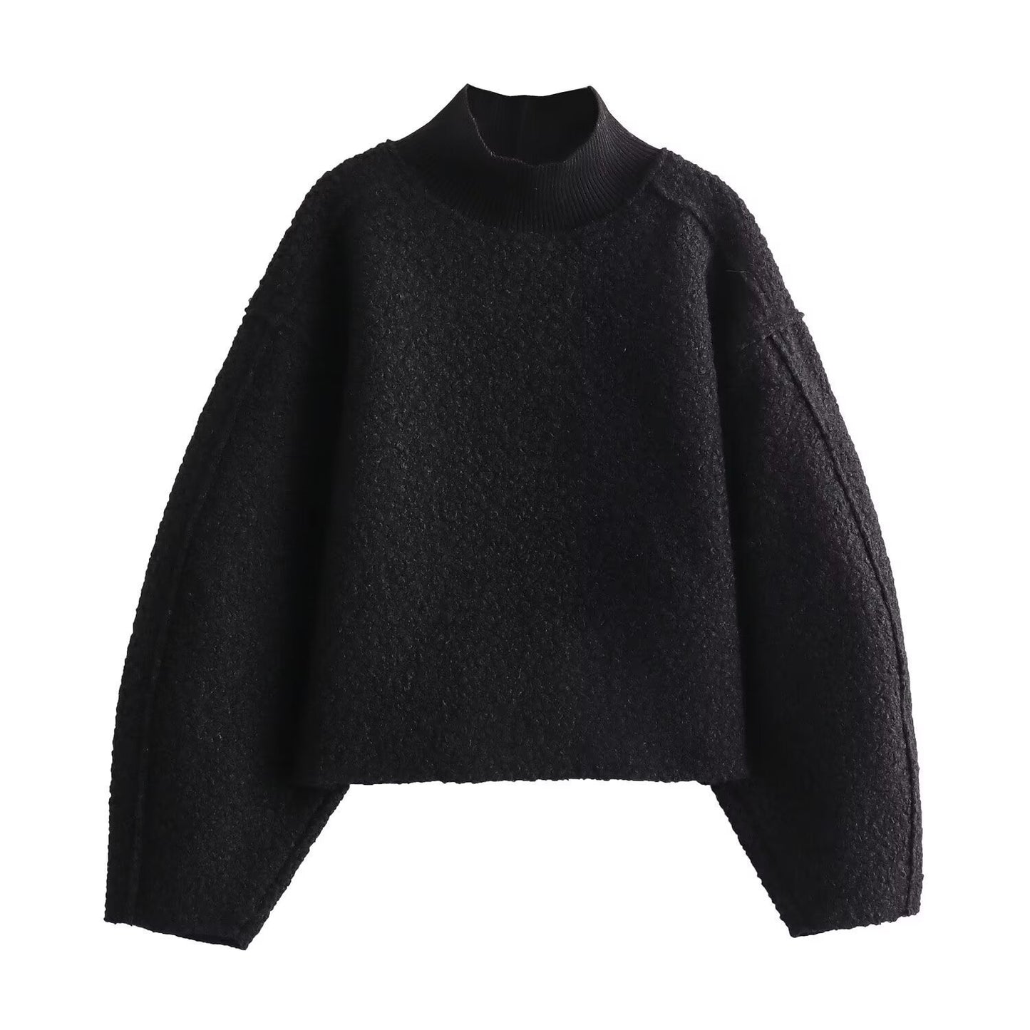 Loose Stand-up Collar Pullover Sweater SA579