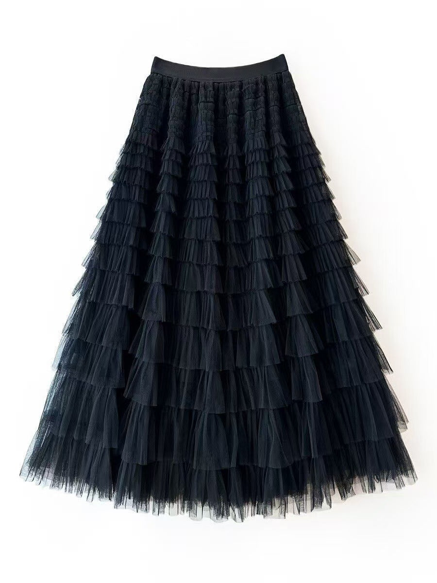 New Cake Skirt Mesh Skirt 69B977
